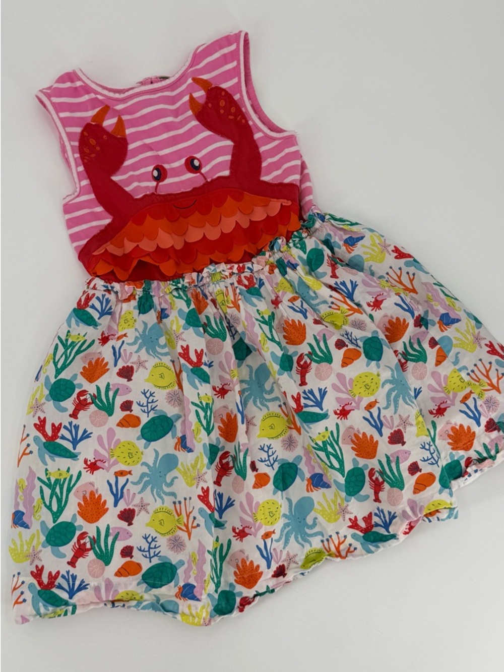 Mini Boden Crab Dress Girls Kids 7 8